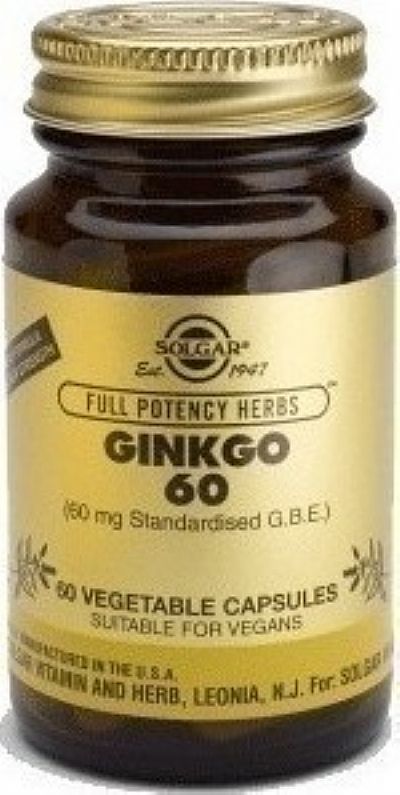 Solgar - Σκεύασμα με Εκχυλίσμα του Βοτάνου Ginkgo Biloba - 60veg.caps