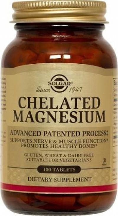 SOLGAR Chelated Magnesium 100mg Tabs 100s