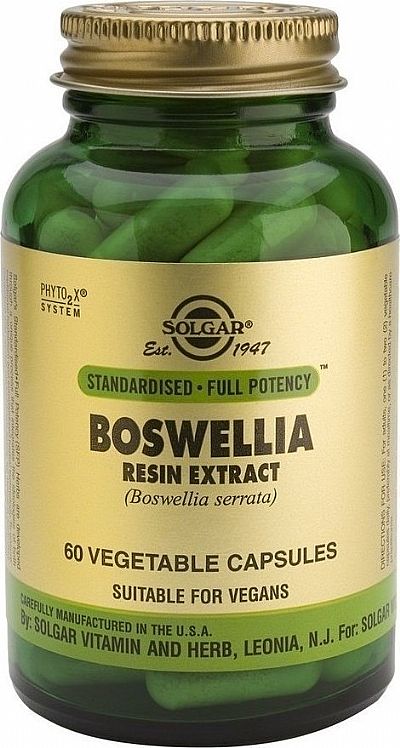 Solgar Boswellia Resin Extract Αντιφλεμονώδεις και Αντιαρθριτικές Ιδιότητες 60 Capsules