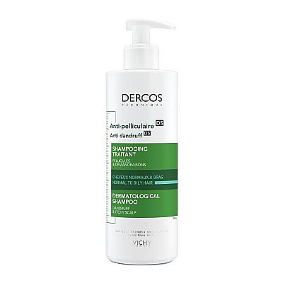 Vichy Dercos Anti - Dandruff σαμπουάν,κανονικά-λιπαρά μαλλιά ,Pump ,390ml