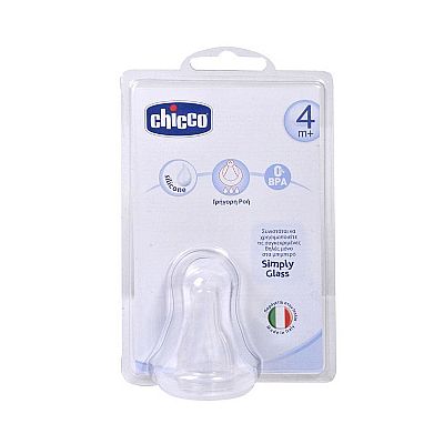 Chicco Νέα Κλασική Θηλή Simply Glass, 0m+ 1τμχ