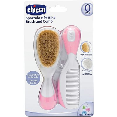 Chicco Βούρτσα-Χτένα Safe Ροζ