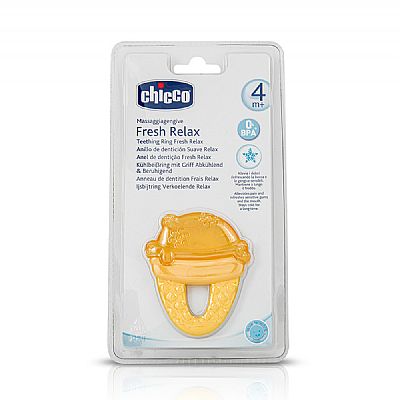 Chicco Δροσιστικός Κρίκος Οδοντοφυΐας Παγωτό Κίτρινο 4m+ 1τμχ