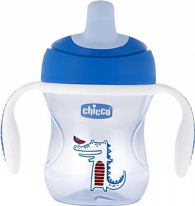 Chicco Εκπαιδευτικό Κύπελλο με Λαβές 6m+ Μπλε 200ml
