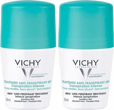 Vichy Anti-Transpirant Roll-On 48h 50mlx2