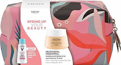  Vichy Set Spring Up Your Beauty Neovadiol Magistral για Ξηρή-Πολύ Ξηρή Επιδερμίδα 50ml & ΔΩΡΟ Mineral Micellar Sensitive 100ml & Νεσεσέρ
