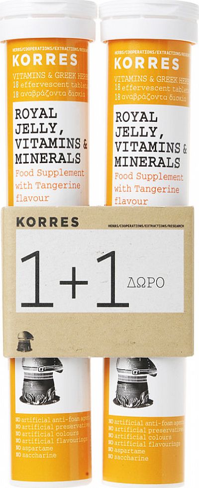 Korres Royal Jelly Vitamins & Minerals 2 x 18 αναβράζοντα