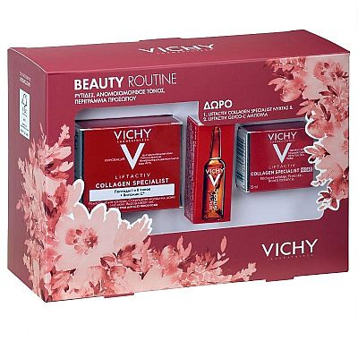 VICHY Set Liftactiv Collagen Specialist Κρέμα Προσώπου 50ml & Liftactiv Collagen Specialist Νύχτας 15ml & Liftactiv Glyco-C Night Peel Ampoules 2ml