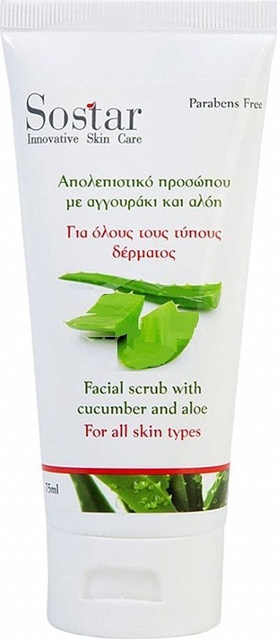 Sostar Απολεπιστική Κρέμα Προσώπου Με Αγγούρι & Αλόη 75ml