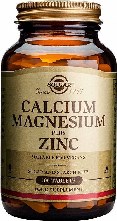 Solgar Calcium Magnesium Plus Zinc 100tabs