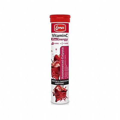 Lanes Vitamin C Plus Energy Κεράσι 500mg 20 αναβράζοντα δισκία
