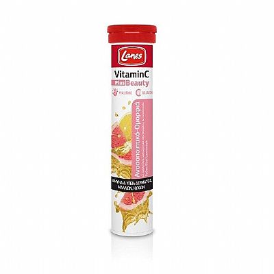 Lanes Vitamin C Plus Beauty Pink Lemonade 500mg 20 αναβράζοντα δισκία