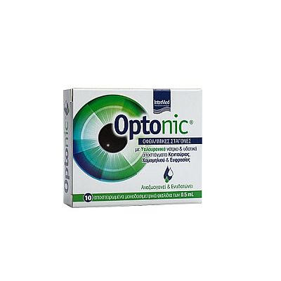 Intermed Optonic Οφθαλμικές Σταγόνες με Υαλουρονικό Οξύ 10x5ml