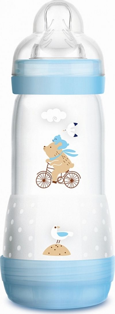 Mam Easy Start Anti-Colic Πλαστικό Μπιμπερό 4m+ 320ml - ΜΠΛΕ ΑΡΚΟΥΔΑ 356s