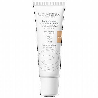 Avene Couvrance Fond de Teint Correcteur Fluide Beige 2.5 SPF20, Υγρό Διορθωτικό Make up Σωληνάριο 30ml