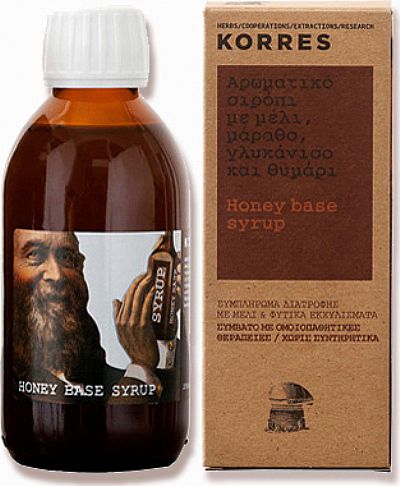 Korres Σιρόπι με Μέλι, Μάραθο, Γλυκάνισο και Θυμάρι για το Βήχα & τον Ερεθισμένο Λαιμό 200ml