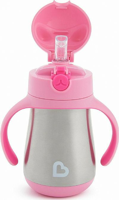 Munchkin Cool Cat Aνοξείδωτο Θερμός Ροζ 237ml