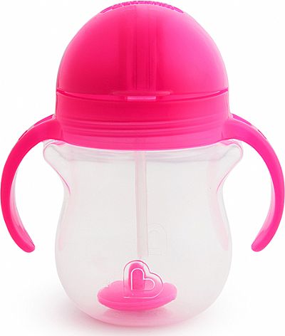 Εκπαιδευτικό Κύπελλο με Καλαμάκι Tip & Sip 207ml Pink Munchkin