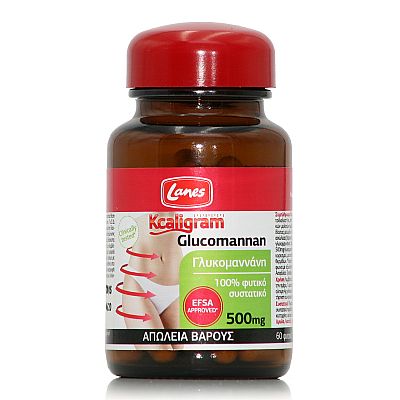 Lanes Kcaligram Γλυκομαννάνη 500mg 60 κάψουλες.