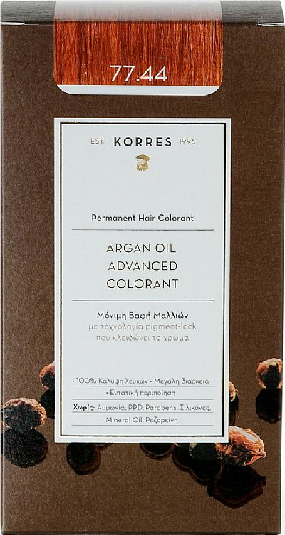 Korres Argan Oil Advanced Colorant 77.44 Ξανθό Έντονο Χάλκινο
