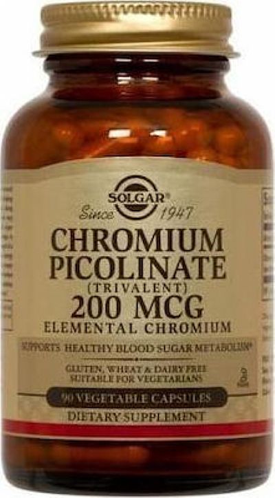 SOLGAR CHROMIUM PICOLINATE 200MCG 90CAP
