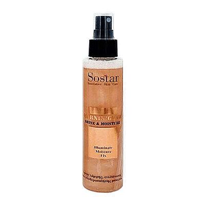 Sostar Mornin'Glow Shine & Moisture Σπρέι Λάμψης & Ενυδάτωσης Προσώπου & Σώματος 125ml