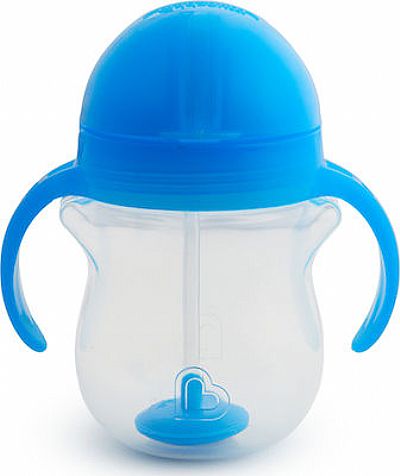 Munchkin Κύπελλο με Καλαμάκι Click Lock  μπλε 207ml, 6m+