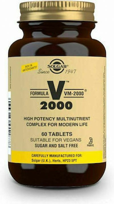 Solgar Formula VM-2000 Βιταμίνη για Ενέργεια 60 ταμπλέτες