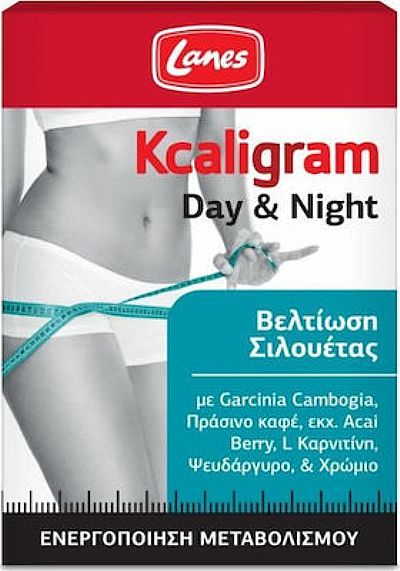 Lanes Kcaligram Day & Night Βελτίωση Σιλουέτας Συμπλήρωμα για Αδυνάτισμα 60 κάψουλες