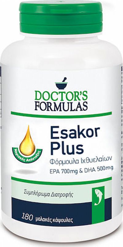Doctor's Formulas Esakor Plus Ιχθυέλαιο 180 μαλακές κάψουλες
