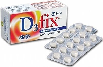 Uni-Pharma D3 Fix 1200 iu 60 Ταμπλέτες  ληξη 9/25